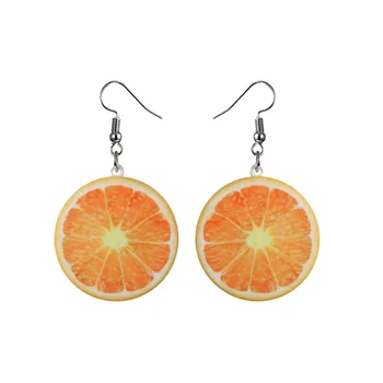 1 чифт модни обици, творчески окачени оранжеви обеци-карамфил, подарък за жени, бижута