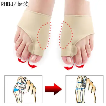 1 чифт Ортопедични Чорапи За Педикюр Big Bone За Корекция на Палеца на Крака Силиконови Коректори Вальгусной Деформация на Скоби Разделител за Пръстите на Краката Инструмент за Грижа За Краката