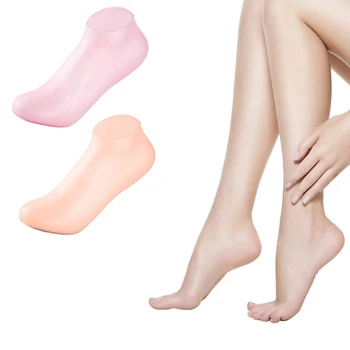 1 чифт чорапи за предотвратяване образуването на пукнатини, хидратиращ силиконов гел за грижа за краката, защита от напукване на кожата мъртвите, Аналгетичен Педикюрный грижа за краката
