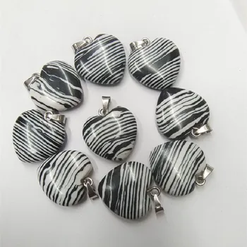 10ШТ Висулки от естествени полускъпоценни камъни във формата на сърце от 20 мм за жени, изработка на гривни, търговия на Едро и магазини BIG MALL
