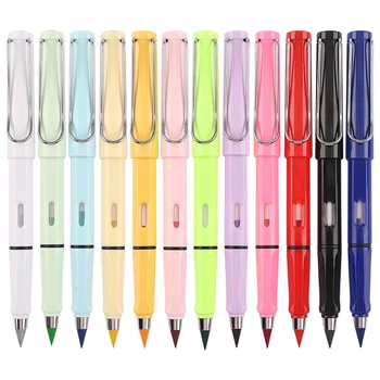 10ШТ пластмасови моливи Macaron Цвят за рисуване на художествени скици, Неограничен брой моливи за писане, Вълшебни Стираемые зареждане с гориво, ученически пособия