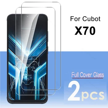 2 елемента За Cubot X70 4G Защитно Фолио, изработени от Закалено Стъкло с Пълно покритие CubotX70 Cubot X 70 70X 2023 6,58-инчов Защитен Филм