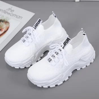 2023 Пролет и есен Нова мода дишащи обувки на Окото и ежедневни спортни обувки за Малки бели обувки, Дамски спортни обувки
