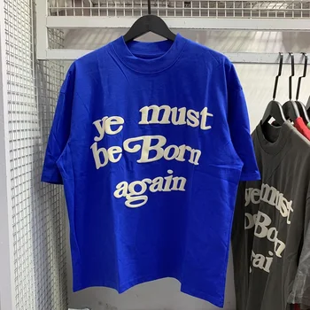 2024 Нови върхове CPFM, тениски, битпазар Cactus Plant 1: 1, Ежедневни тениски Kan Ye Must Be Born Again