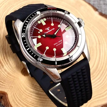 20ATM Водоустойчив мъжки часовник Tandorio 40 мм с двойно дужным сапфирено стъкло Japan NH35A PT5000 Auto 120 кликвания на Bezel с часовников механизъм луминисцентно глава