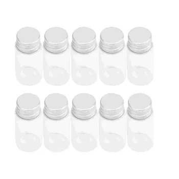 20pcs Стъклени Бутилки за съхранение с обем от 10 мл Алуминиеви Кутии за пожелания Мини-Стъклени Бутилки Прозрачни бутилки