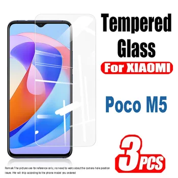 3 бр. Защитно закалено стъкло за Xiaomi Poco M5, защитни фолиа за екрана, стъклени филм