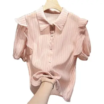 3XL Дамски пролетно-есенни блузи, ризи, дамски модни ежедневни блузи с дълъг ръкав и отложным яка с принтом дракон, върхове G2767