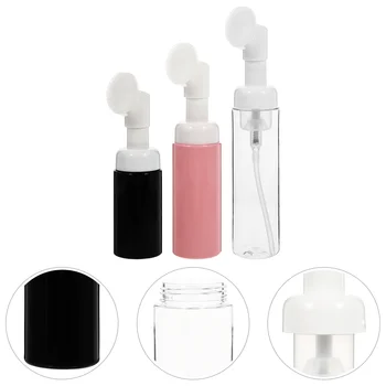 3шт прозрачни пластмасови бутилки за образуването на пяна, преносими бутилки за кисточек (различни цветове)