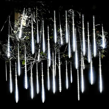 4 бр. led фенер за метеоритного дъжд, водоустойчив падаща капка дъжд, Страхотна венец за коледа на празнични партита, Улично декор двор, на Новост