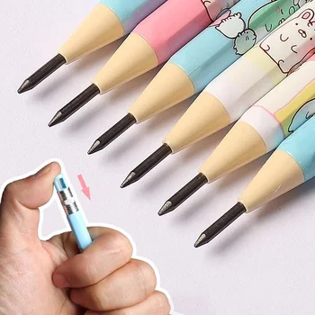 4шт не заточенных механични моливи Kawaii Мультяшные Автоматични моливи 2,0 мм Корейски Канцеларски материали, химикалки за училището офис