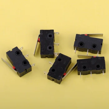 5шт Черен пластмасов осово-рычажный микроконтактный ключа за променлив ток 125 В 5A KW4-3Z-3 за смилане на струг с ЦПУ