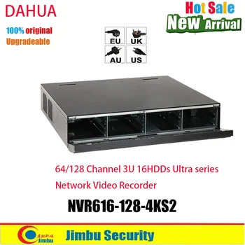 Dahua NVR616-128-4KS2 NVR616-64-4KS2 Камера за Сигурност Разпознаване на Лица ONVIF ANPR P2P Система 16HDDs ВИДЕОНАБЛЮДЕНИЕ Вътрешен Мрежов Рекордер