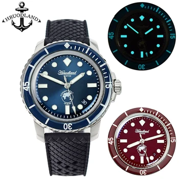 Hruodland 41 мм Мъжки часовник за гмуркане Fashion Classic PT5000 Механични часовници самостоятелно ликвидация Spphire Ръчен часовник от неръждаема стомана