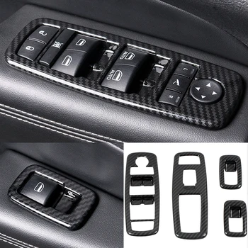 LHD! За Dodge Durango 2011-2022 2023 автоаксесоари ABS Пластмаса от въглеродни влакна превключвател за повдигане врати, стъкла Тапицерия на капака 4шт