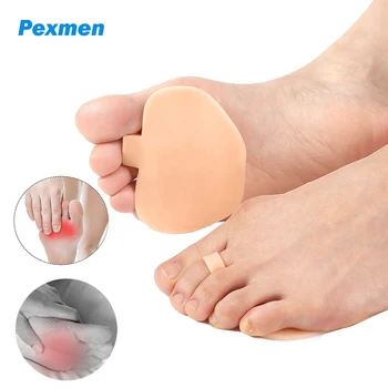 Pexmen 2 елемента Гел възглавница за предната част на крака, топчета от подложки за крака, силиконови плюсневые тампона, а обувките стелка за облекчаване на болката, протектор за грижа за краката