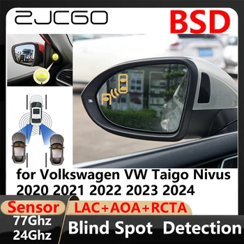 ZJCGO BSD Откриване на слепи зони, помощ при смяна на платното на движение, предупреждение за паркиране и шофиране за Volkswagen VW Taigo Nivus 2020 ~ 2024