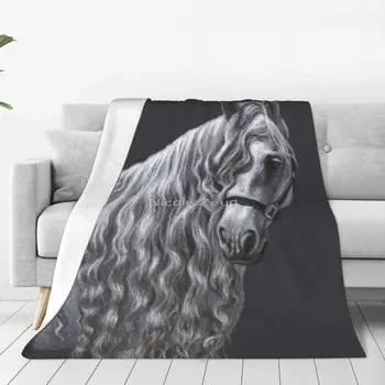 Андалусия попона на Андалуския кон, постилка за легло, Аниме, пухкави, меки завивки, разтегателен диван