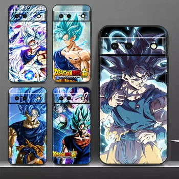 Аниме Goku D-Dragon Balls За Google Pixel 8 7A 7 6A 5A 6 5 4 4A XL 5G Черен Силикон устойчив на удари Калъф За вашия Телефон