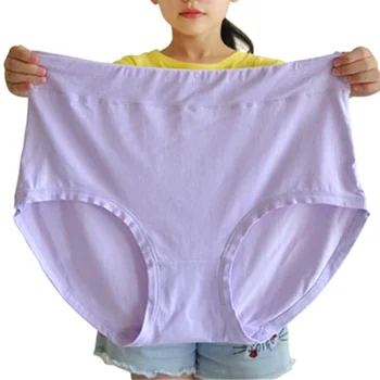 Дамски бикини голям размер, увеличаване на растежа, млечни копринени триъгълни долни гащи, бельо за жени на средна възраст, 150 кг