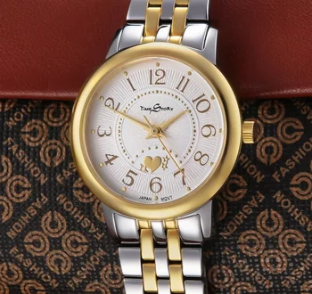 Дамски кварцов часовник с обратен циферблат от неръждаема стомана, висококачествени часовници Love Clock Reloj, часовника с точното време, дамски ръчен часовник