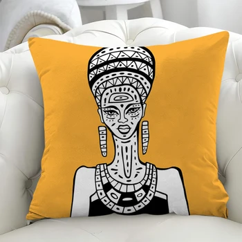 Двустранен Печат Африканска Жена Калъфки за Възглавница за Декор Спални Калъф за Дивана Възглавнички Възглавници 40x40 Спалня Къщи