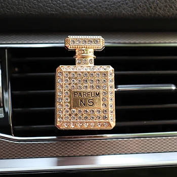 Декорация на флакона на парфюми с диаманти за автомобилния воздухоотводчика, Освежители за въздух В дизайна на интериора на колата, Авто аромадиффузор, Автомобилни аксесоари