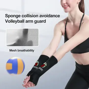 Дишащи armlets за волейбол Волейбол armlets със защитни облицовки Дупка за палеца за жени за пас волейбол