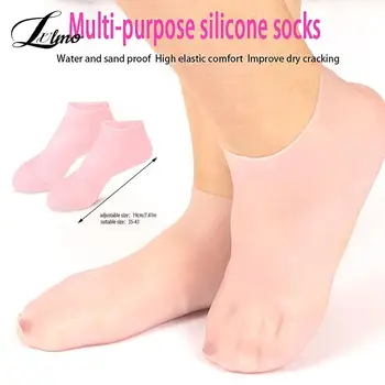Ексфолиращи и които сухота Спа силиконови чорапи Овлажняващи гел чорапи за премахване на напукана на мъртвата кожа Средства за грижа за краката