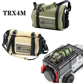 Имитация на Багажник Фарове Пътна Чанта-Бижу за 1/18 Радиоуправляемого Писта Колата Traxxas SCX24 TRX4-M Defender D90 Bronco Upgrade Parts