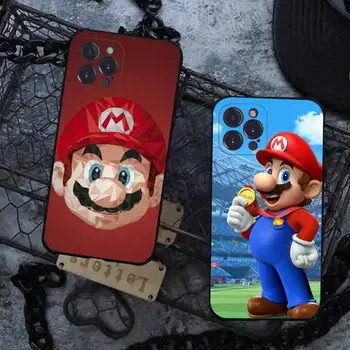 Калъф за телефон Super M-Mario-O-Игра за iPhone 8 7 6 6S Plus X SE 2020 XR XS 14 11 12 13 Mini Pro Max Mobile Case