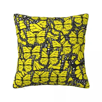 Калъфка Жълта пеперуда, изработена със собствените си ръце, калъфка с домашен любимец принтом, калъфка Morden за всекидневната, калъфки за столове
