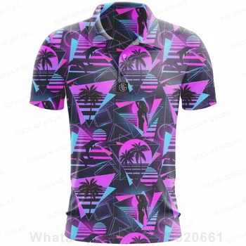 Лятна риза с къси ръкави големи размери, ежедневни модни тениски, поло, мъжки ризи с къс ръкав, бързосъхнеща тениска за риболов, голф, потници, облекло