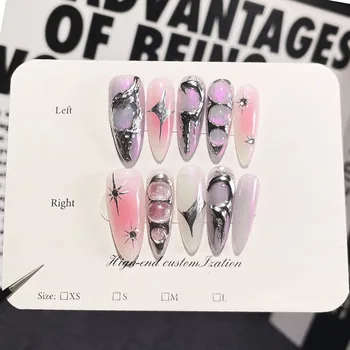 МАГО Ръчно печат на професионални ноктите си с пълно покритие на Чили Готино Момиче за Многократна употреба Завършени общи ноктите