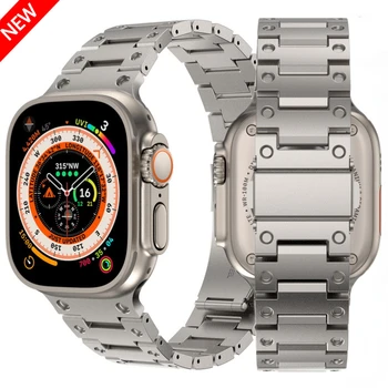 Метална каишка за Apple Watch Ultra 49 мм 8 7 45 мм 41 мм от неръждаема стомана Гривна iWatch 6 5 4 3 SE2 44 мм 40 мм 42 мм Correa