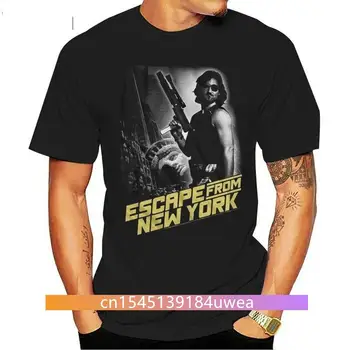 Мъжки t-shirt Escape From New York Movie Sm - 5xl, Новост 1997 г., Черни памучни мъжки тениски с къс ръкав Escape
