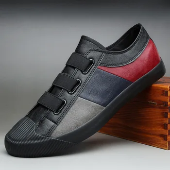 Мъжки дизайнерски обувки, мъжки ежедневни обувки на ниски кожа, Есен мъжки обувки в стил мозайка, новост 2021 г.
