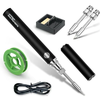 Набор от инструменти за безжичен паяльника, преносима електронна писалка за заваряване с контролирана температура с 3 топчета