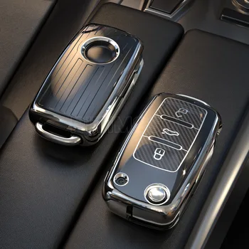 Нов Калъф За Ключове на Автомобила Tpu Keys Full Protection Cover Shell Bag за Фолксваген Поло 