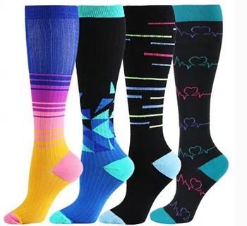 Нов компрессионный чорап, натиск върху крак, Спортно налягане, Тънка стречинг с медицинска помощ, Мъжка и дамска мода на открито, 31