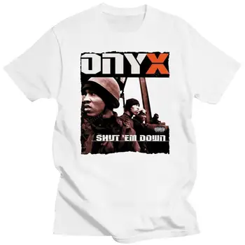 Нов модерен марка teeshirt Тениска Sticky Fingaz Onyx Рап 90-те Ретро Реколта Mad Face Хип-хоп Shut ' Em Down мъжки топ с къс ръкав