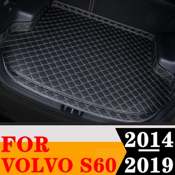 Подложка за багажник на кола с високо борда на Volvo S60 2019 2017 2018 2015 2016 2014 Задна Тава на багажника, тампон за задна карго подложка, Защитно покритие