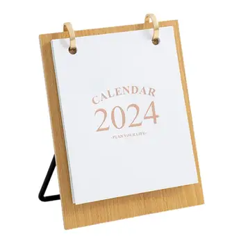 Постоянен настолен календар в 2024 година Английски Настолен календар Начало Декор Настолен календар Коледен подарък за приятели, семейство, колеги
