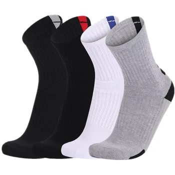 Професионални баскетболни чорапи с дебела кърпа отдолу за защита на глезените, нескользящие и износоустойчивост спортни чорапи за бягане