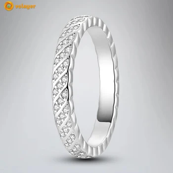 Пръстени Volayer от сребро 925 проба, пенливи пръстен с резба, Оригинални дамски пръстени от сребро 925 проба, годежни пръстени