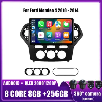 Радиото в автомобила Android 13 IPS, мултимедиен плеър за Ford Mondeo 4 2010-2014, Видеонавигация GPS Без 2Din, 2 Din DVD