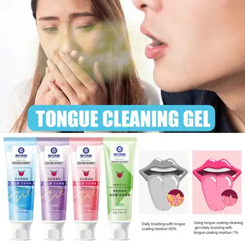 Различни покритие за почистване на езика, Гел за почистване на устата, Освежаване на дъх и удаляющий петна по езика Z2E4