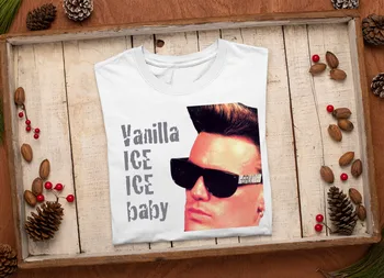 Редките Vanilla ice - Ice Ice Baby Chords Риза унисекс всички размери, Бяла FN1640 с дълъг ръкав