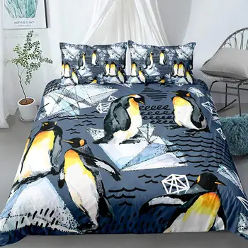 Сладък животински модел под формата на пингвин за момче, подарък за възрастни, чаршаф, Снежен декор за спалня, тема на Южния полюс 
