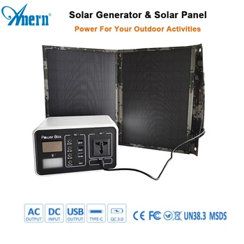 Слънчев генератор Anern мощност 200 W Преносим Слънчева Електростанция 220 В 60000mAh С преносим слънчев панел, 50 W 18 Външна Енергийна Мощност